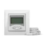 SENTIA termoregulator LCD+SENSOR 3m podtynkowy IP 20 - kolor biały