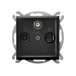 ARIA Gniazdo RTV-SAT końcowe - kolor czarny metalik