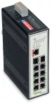 Switch przemysłowy zarządzalny; 8 portów 100Base-TX; 1000BASE-SX/LX 2 gniazda; czarny metaliczny