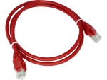 Patch-cord U/UTP kat.5e PVC 0.25m czerwony ALANTEC