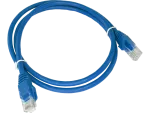 Patch-cord U/UTP kat.5e PVC 0.25m niebieski ALANTEC